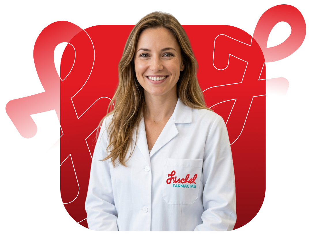 Regente farmacéutica de Fischel sonriendo